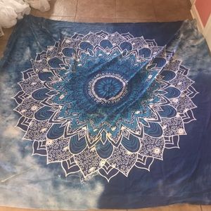 Blue Mandala Wall Blanket